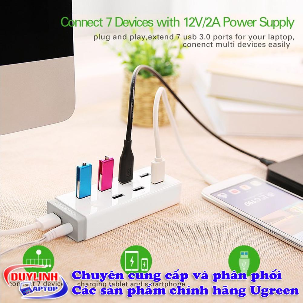 Bộ chia USB 3.0 ra 7 cổng - Hub USB 3.0 Ugreen 20296