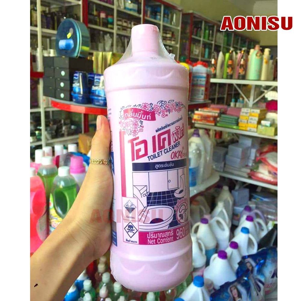 Chai tẩy toilet bồn cầu okay thái lan 960ml