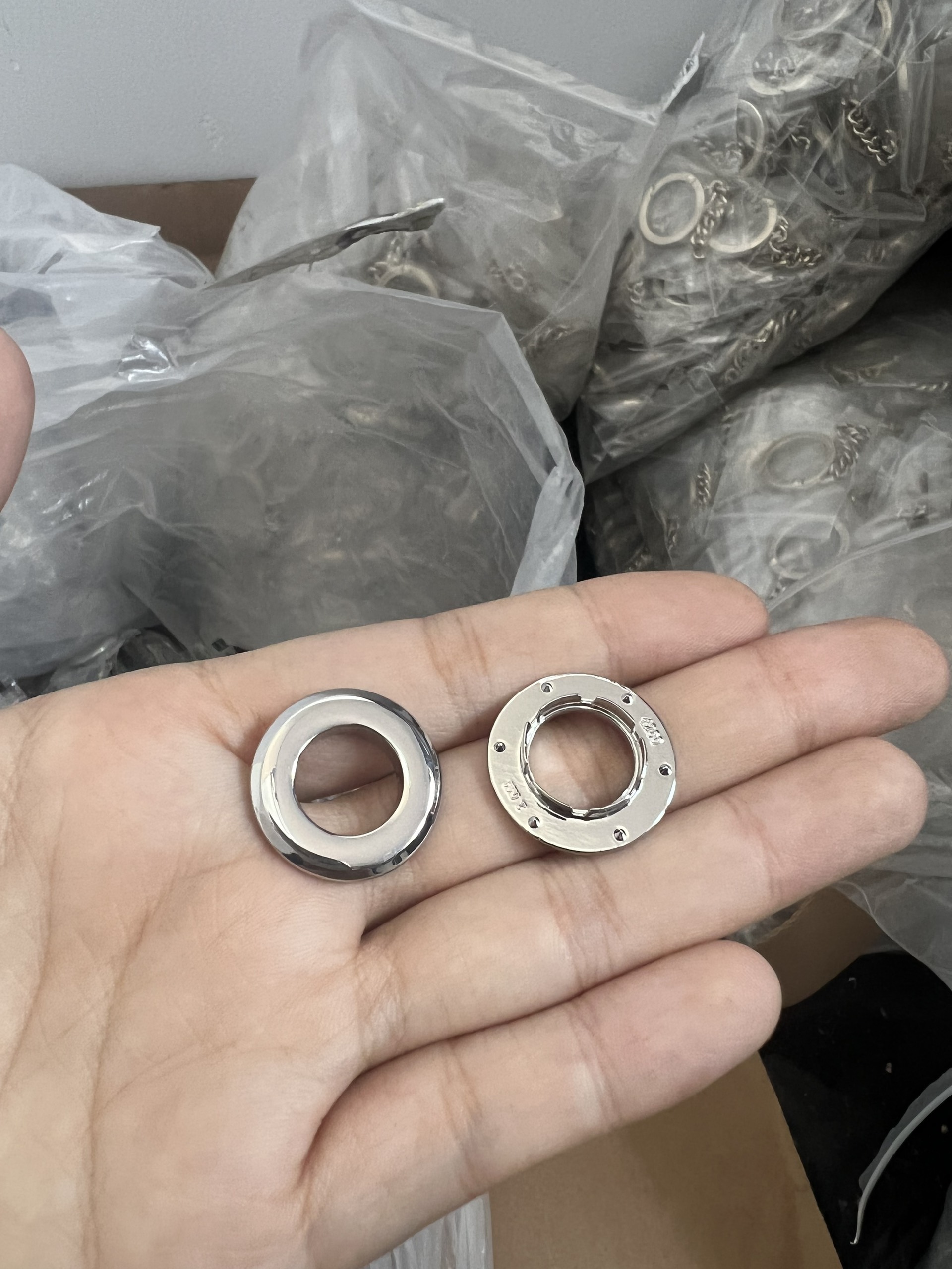 Ore tán bạc 1.2cm 15k/ cái làm túi xách