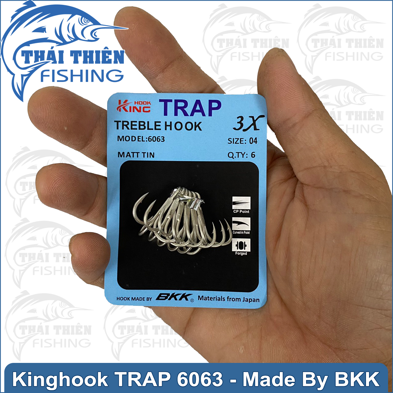 Lưỡi Câu Cá Ba Tiêu BKK King Hook Trap 3X 6063