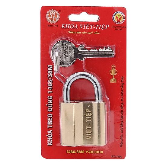 Ổ khóa đồng 36mm cao cấp siêu bền việt tiệp 1466/38m - điện việt