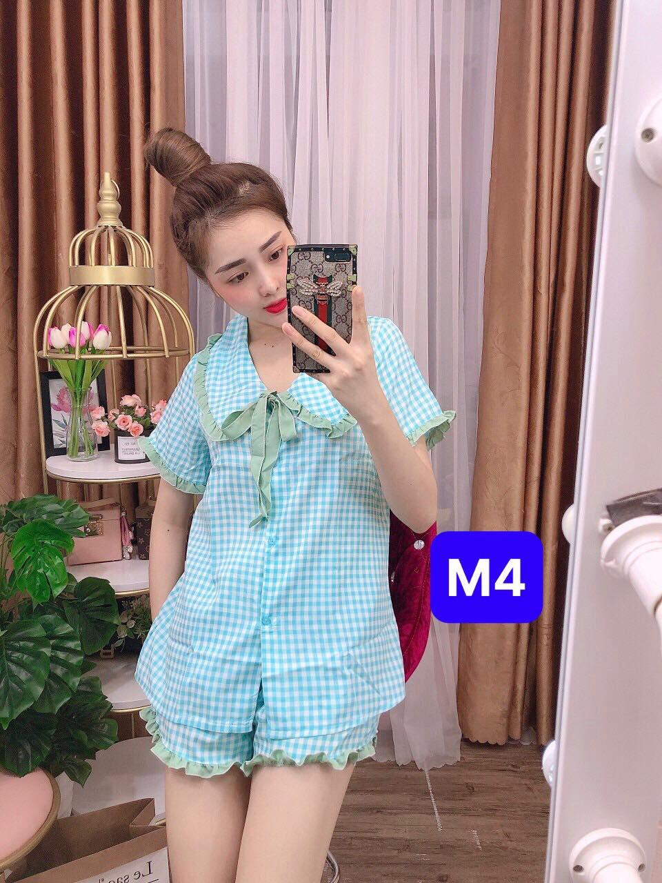 SET BỘ THỜI TRANG ĐÙI CARO SIÊU DỄ THƯƠNG