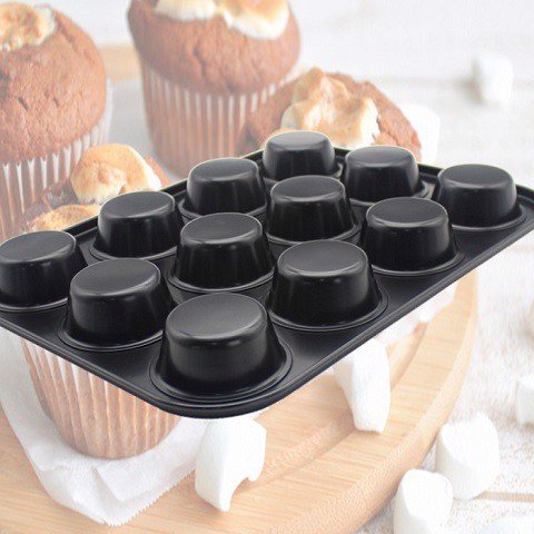 Khuôn cupcake 12 lỗ chống dính