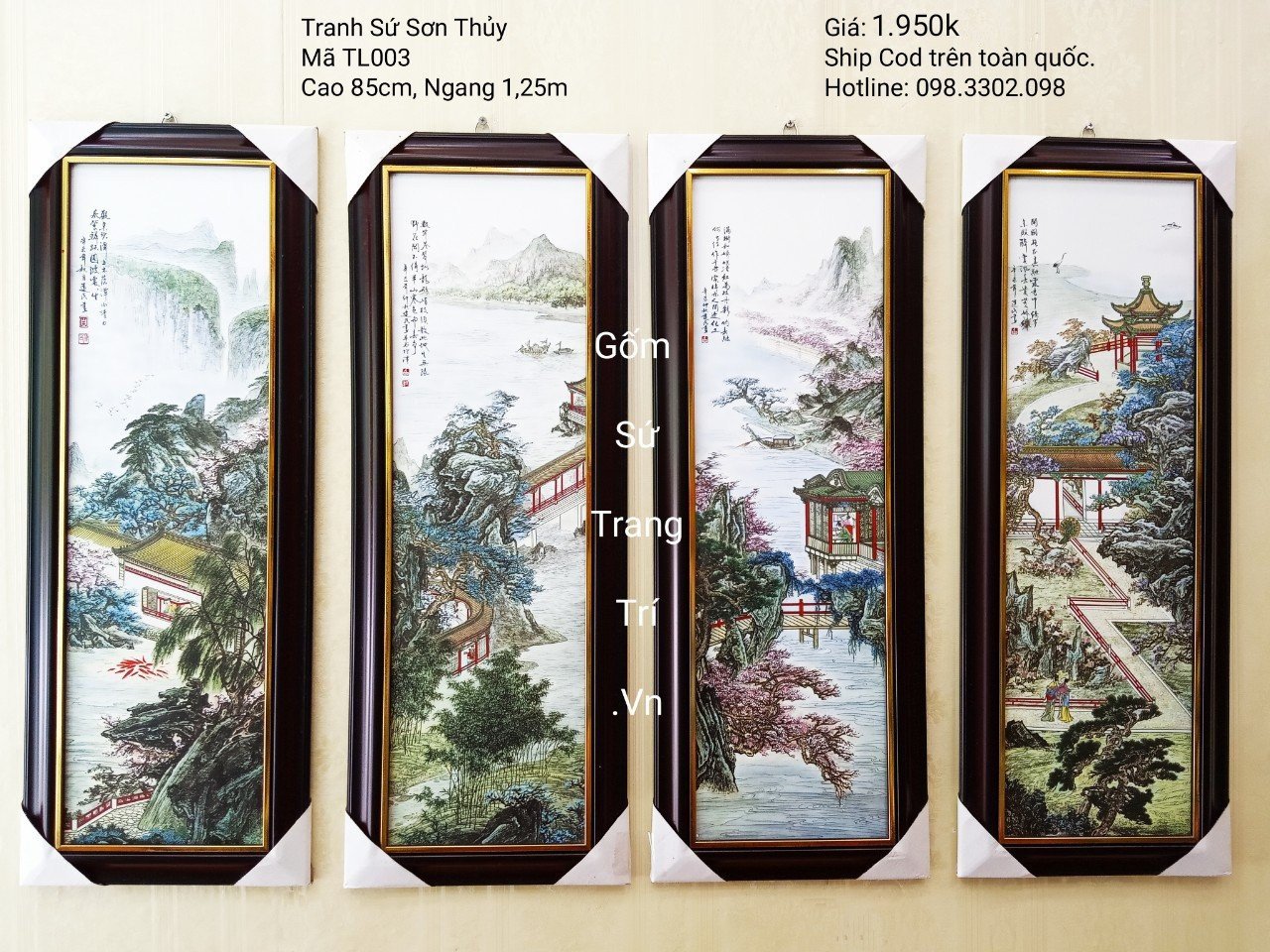 Tranh sứ sơn thủy
