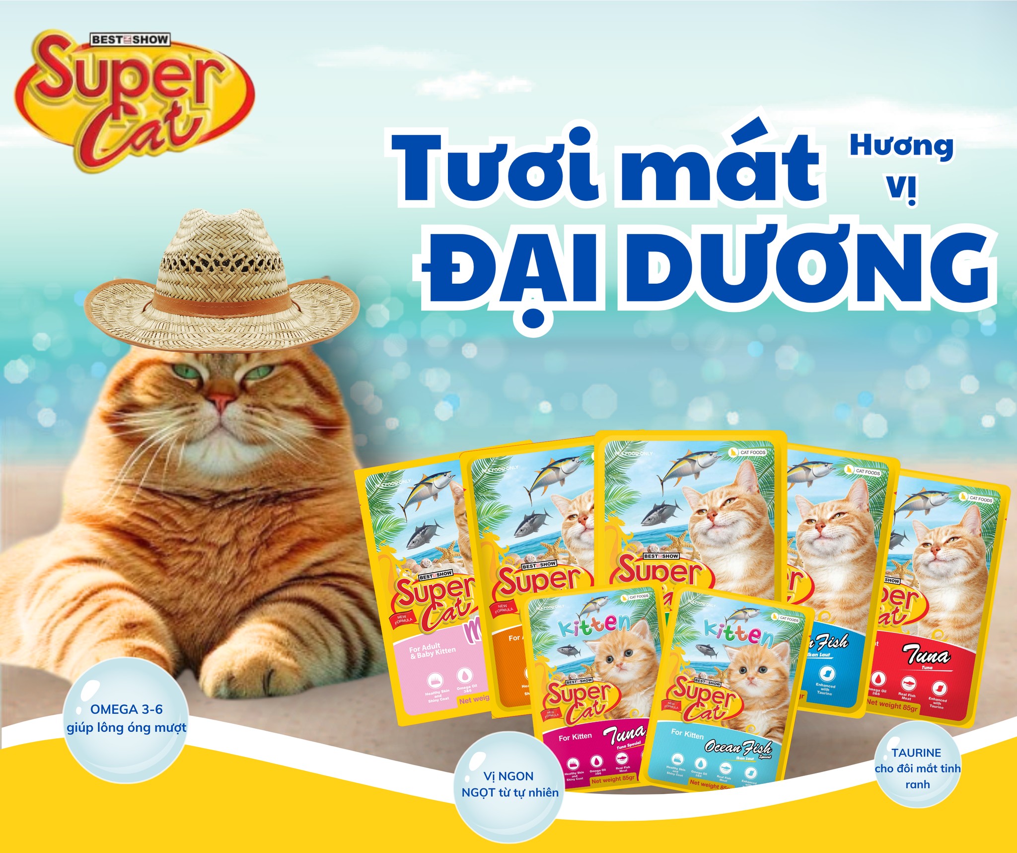 pate supercat nhiều Taurine 85gr dành cho mèo - T3 PETS SHOP