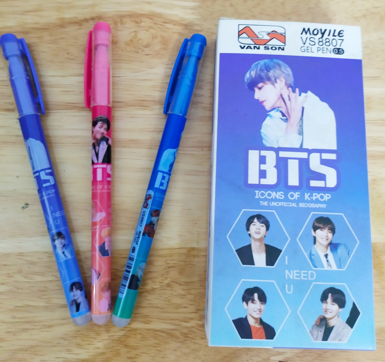 [HCM]HỘP 12 CÂY BÚT XOÁ ĐƯỢC BTS