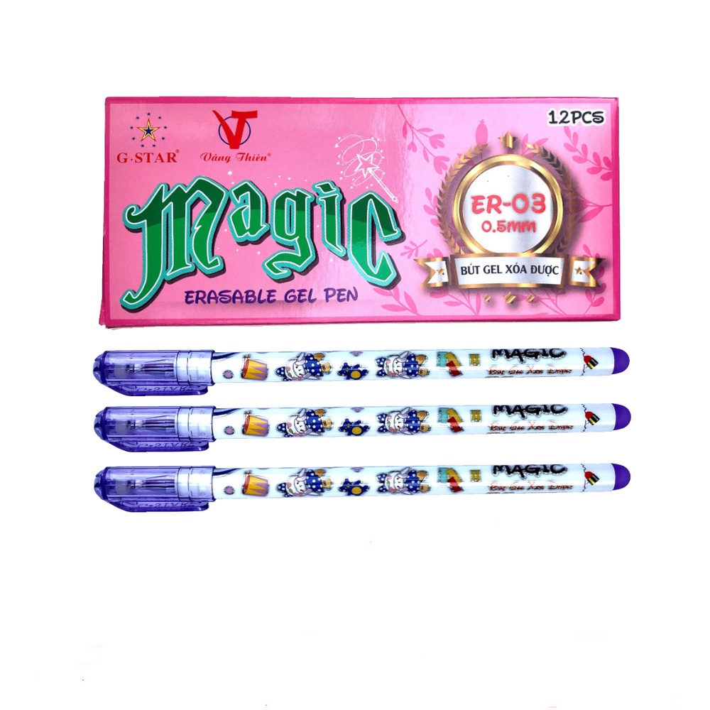Hộp 12 cây bút viết gel nước xoá được gstar er-03 / er03 0.5mm
