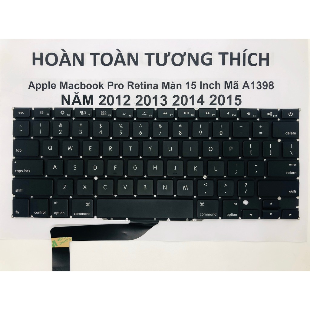 Bàn phím apple macbook pro retina 15 mã a1398 năm 2012-2013-2014-2015 hàng mới
