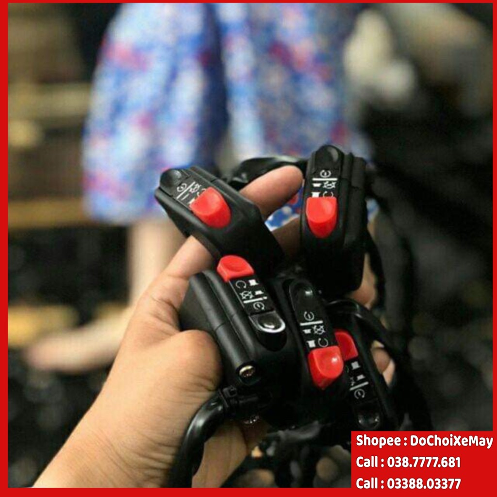 Cùm đề Domino có chế độ đề , ngắt máy tắt thông dụng các loại xe máy, xe điện. DoChoiXeMay