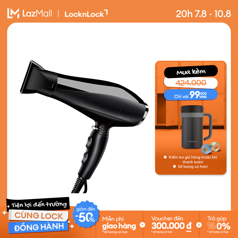 ENA146BLK - Lock &Lock HAIR DRYER - BLACK