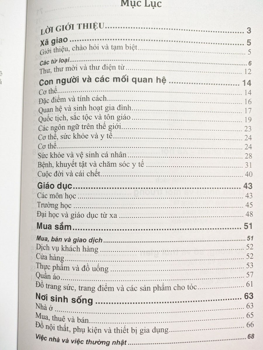 Sách - Từ ngữ tiếng Pháp thông dụng theo chủ đề