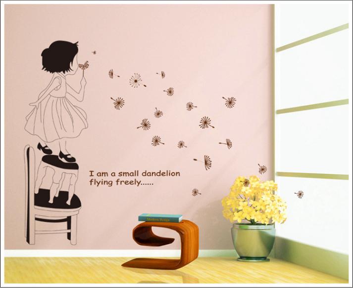 Decal trang trí Cô Gái Thôi Hoa Bồ Công Anh