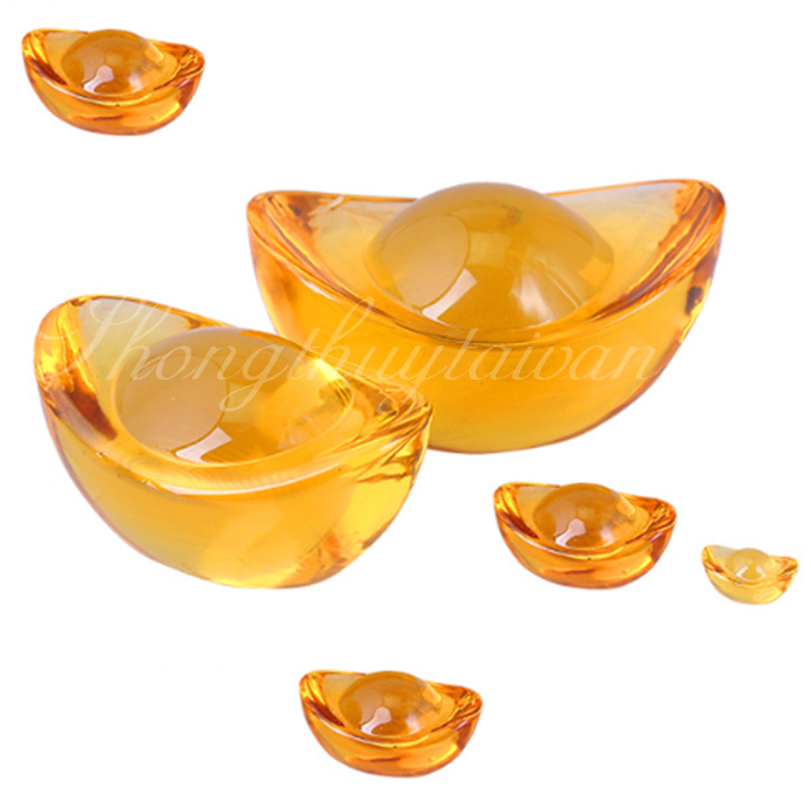Thỏi vàng Pha Lê Nhiều Size [Chiêu lộc ,Chiêu Tài]2.5cm,3.5cm,5cm