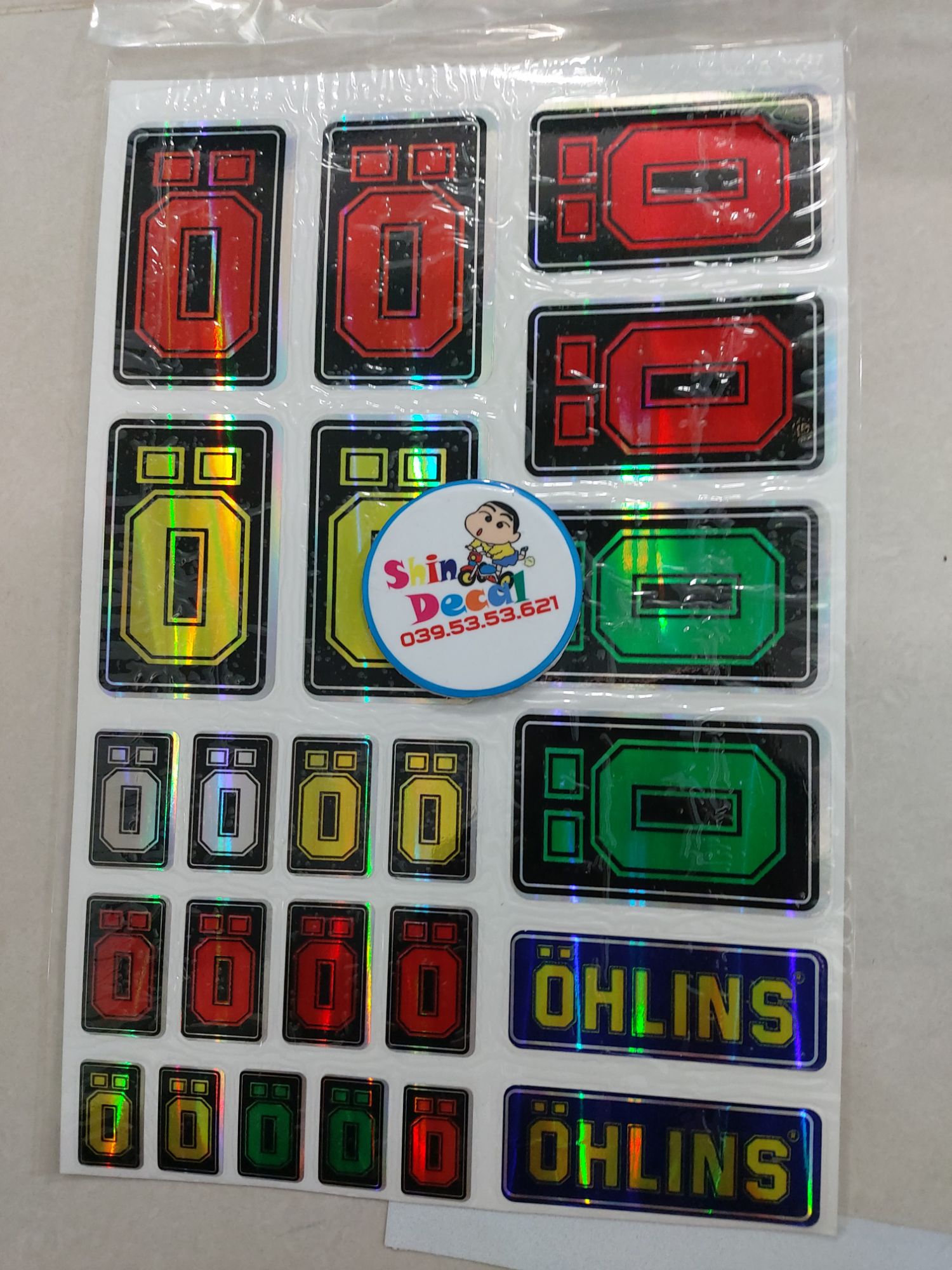 Logo 7 màu chữ o trọn bộ 23 cái