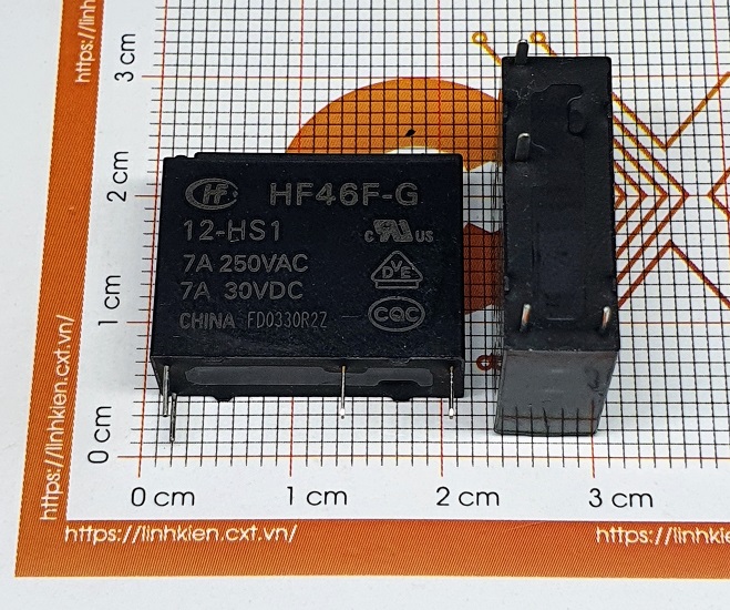 HongFa Relay 7A 12V (4 chân) HF46F-G/12-HS1