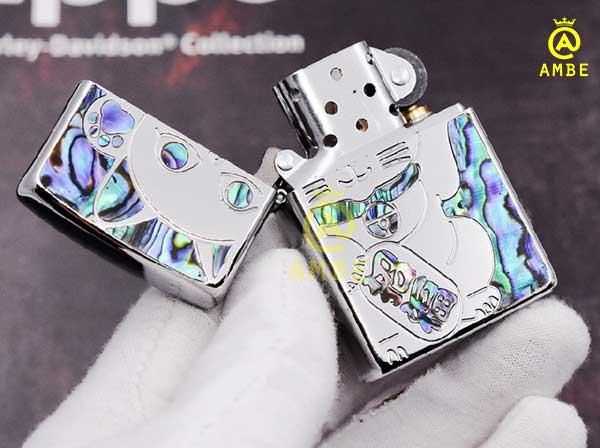 Bật lửa Zippo Mèo Thần Tài ZJP011