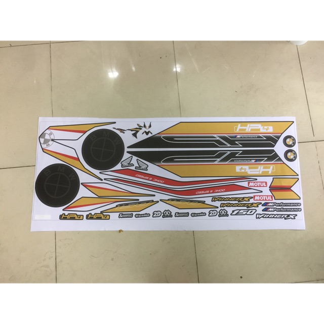 Tem winner x hp4 rời đen đồng in mực cao cấp