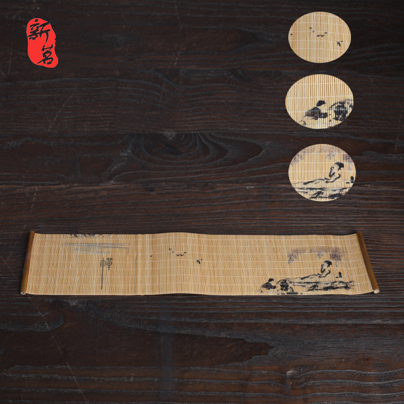 Chiếu mành tre, trúc trải lót ấm chén bàn trà đạo (45*10 cm)