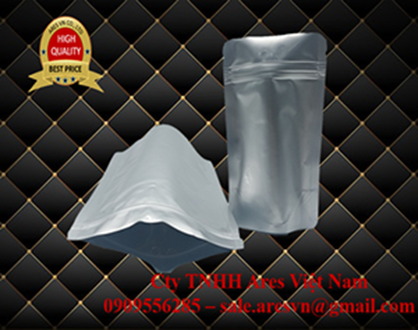 Túi Zip nhôm (AL) đáy đứng hai mặt bạc (Đvt : kg)