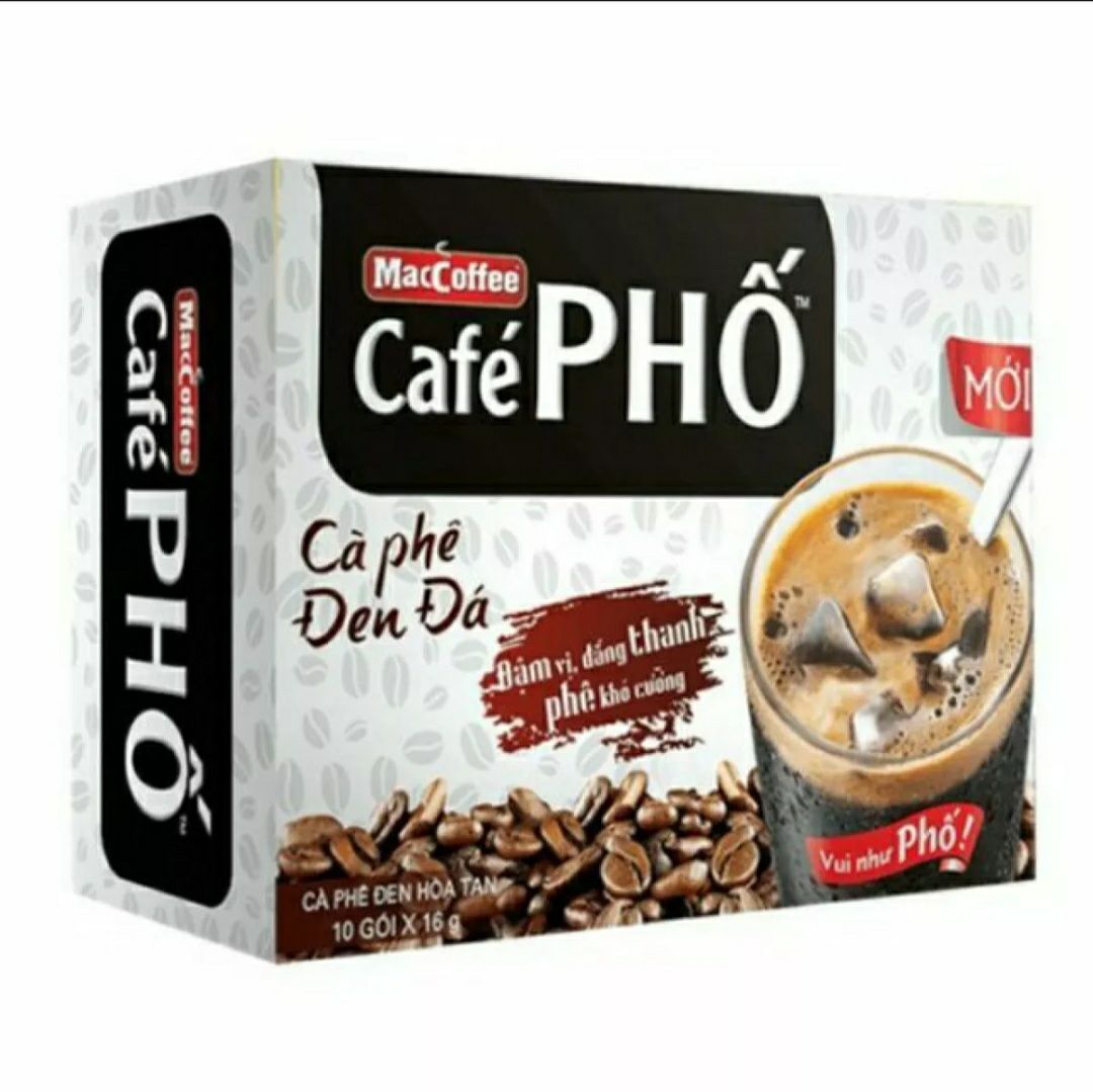 [HCM]Cà phê phố đen đá (1 Hộp 10 gói x 16g)
