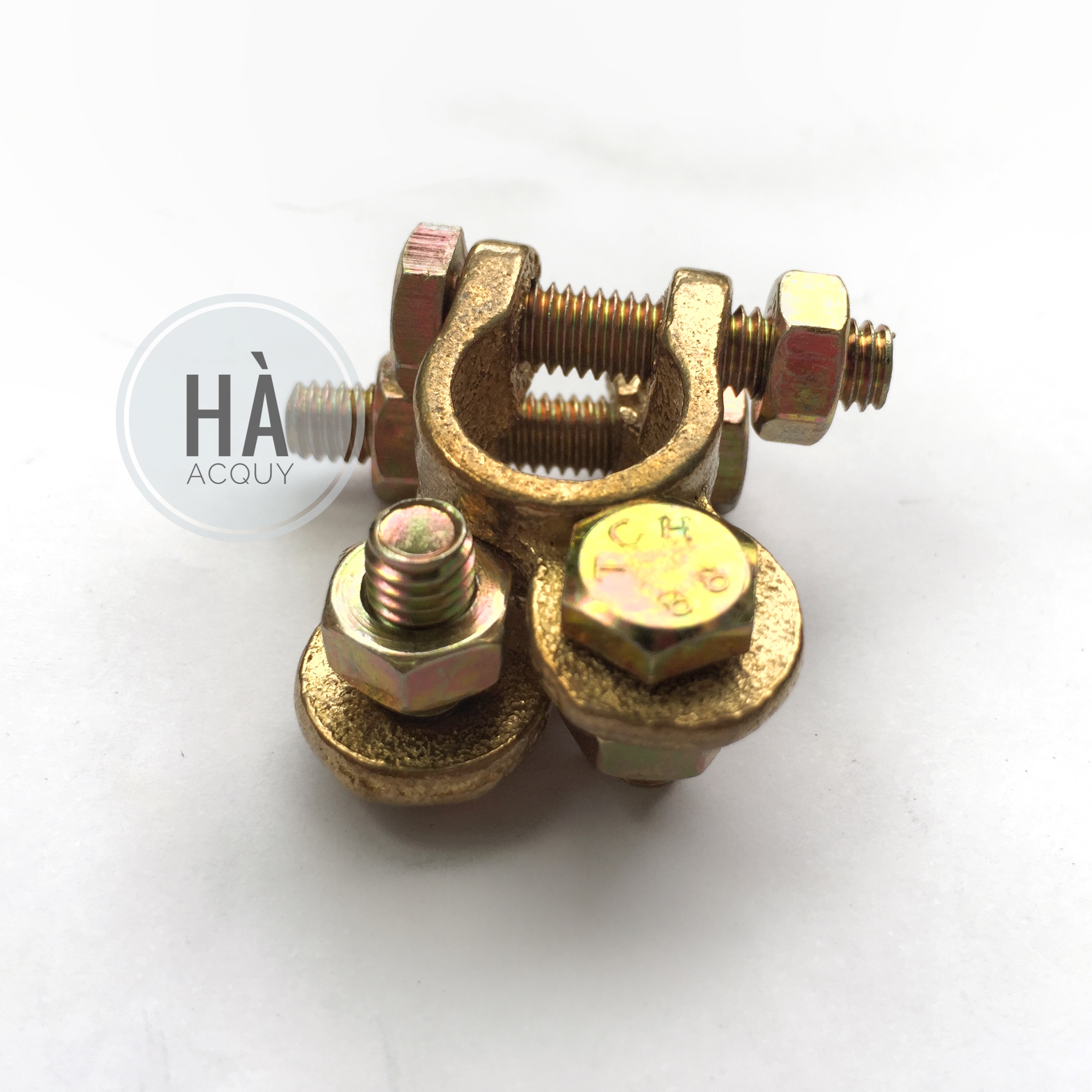 Đầu Bọp Cọc Bình Ắc Quy Đồng Thau Tròn Nhỏ Phi 14 (D14 mm) - 1 cặp
