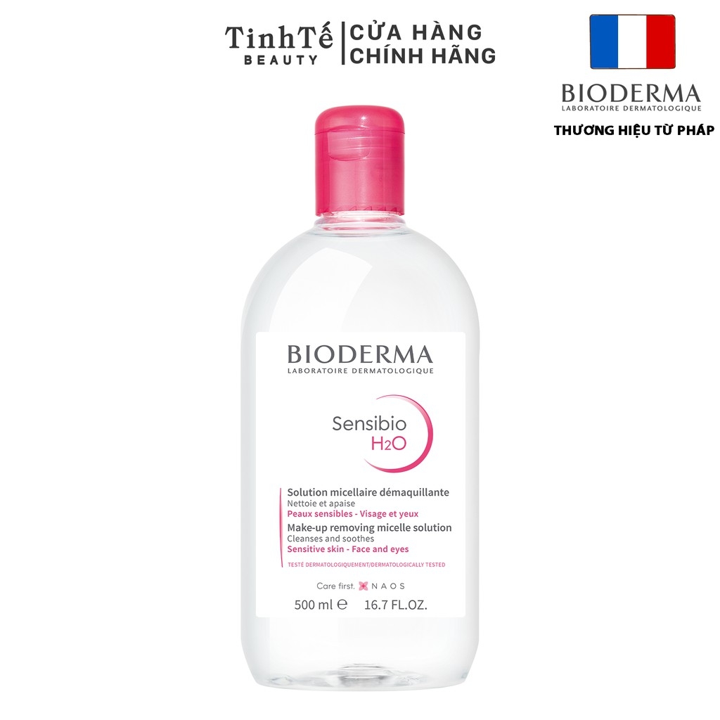 Dung dịch làm sạch và tẩy trang Micellar Bioderma Sensibio H2O 500ml