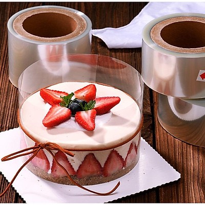 [Freeship + Quà Tặng 10k ]Cuộn mica bọc thành bánh mousse cao 8cm