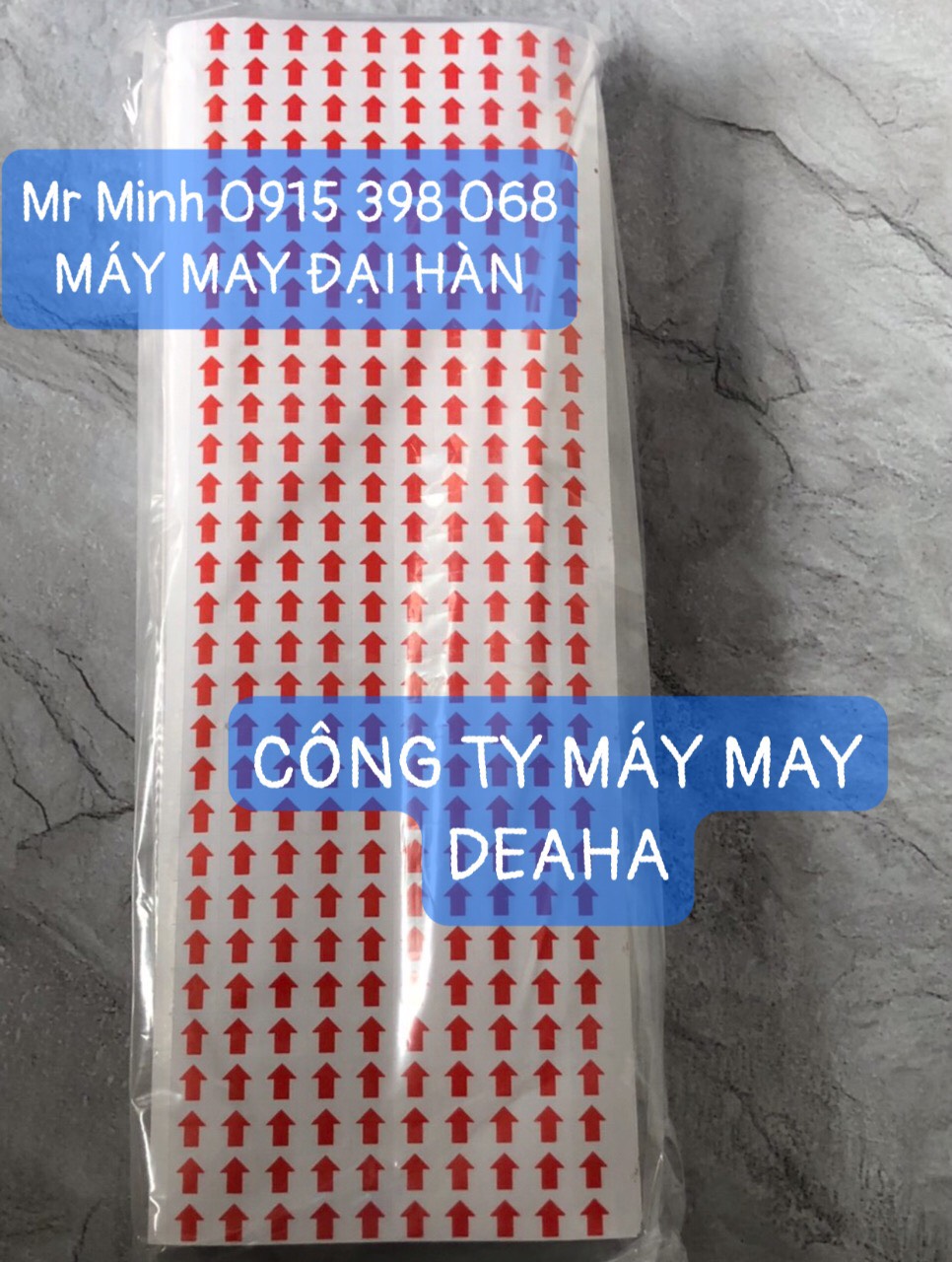 [COMBO 10 TỜ] Tem Mũi Tên Dán Lỗi Màu Đỏ Ngành May Mặc