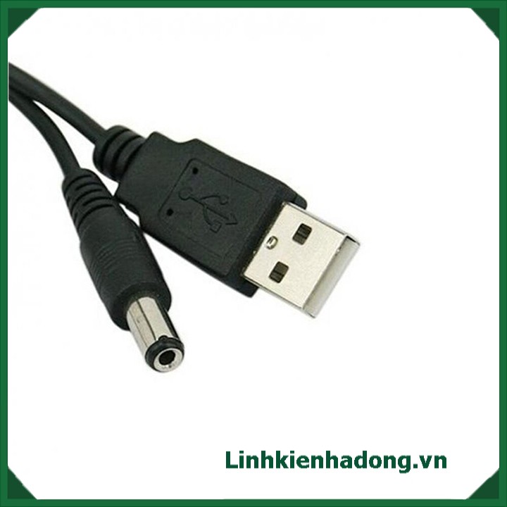 Dây USB A To DC 5.5x2.1MM 9V