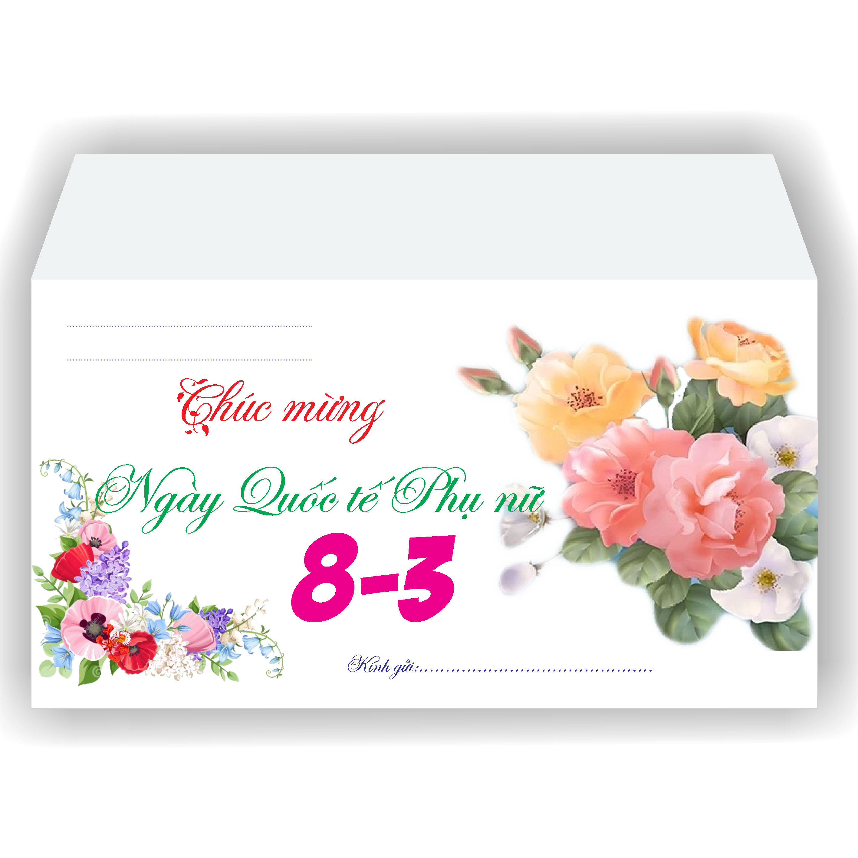 20 cái phong bì chúc mừng 8-3