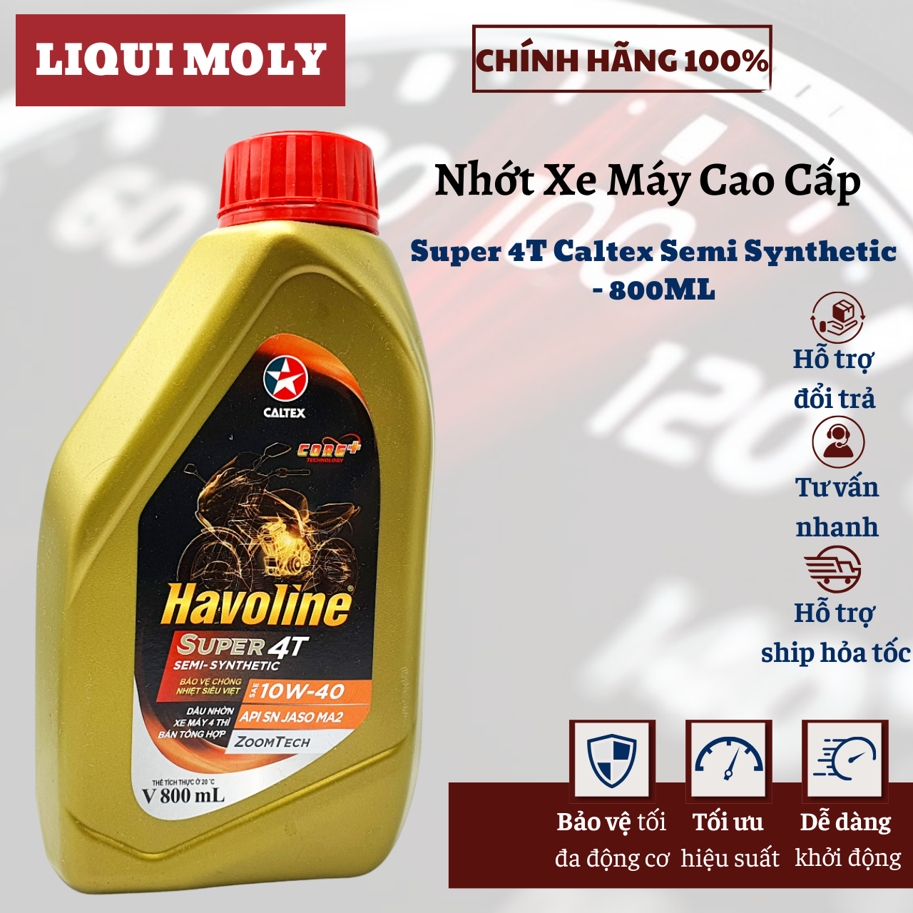 Nhớt xe số cao cấp Caltex havoline 10W40