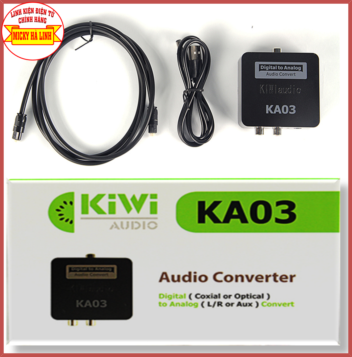 Optical KIWI KA02, KA03, KIWI DAC X3 - Bộ chuyển đổi âm thanh Optical kiwi
