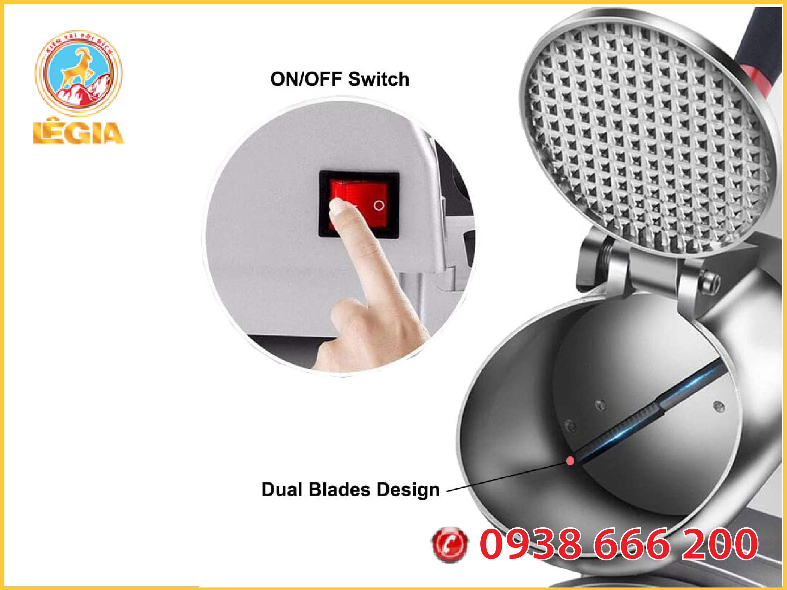 Máy Nghiền Đá(Đá Bào) 2 Lưỡi ICE CRUSHER 300W