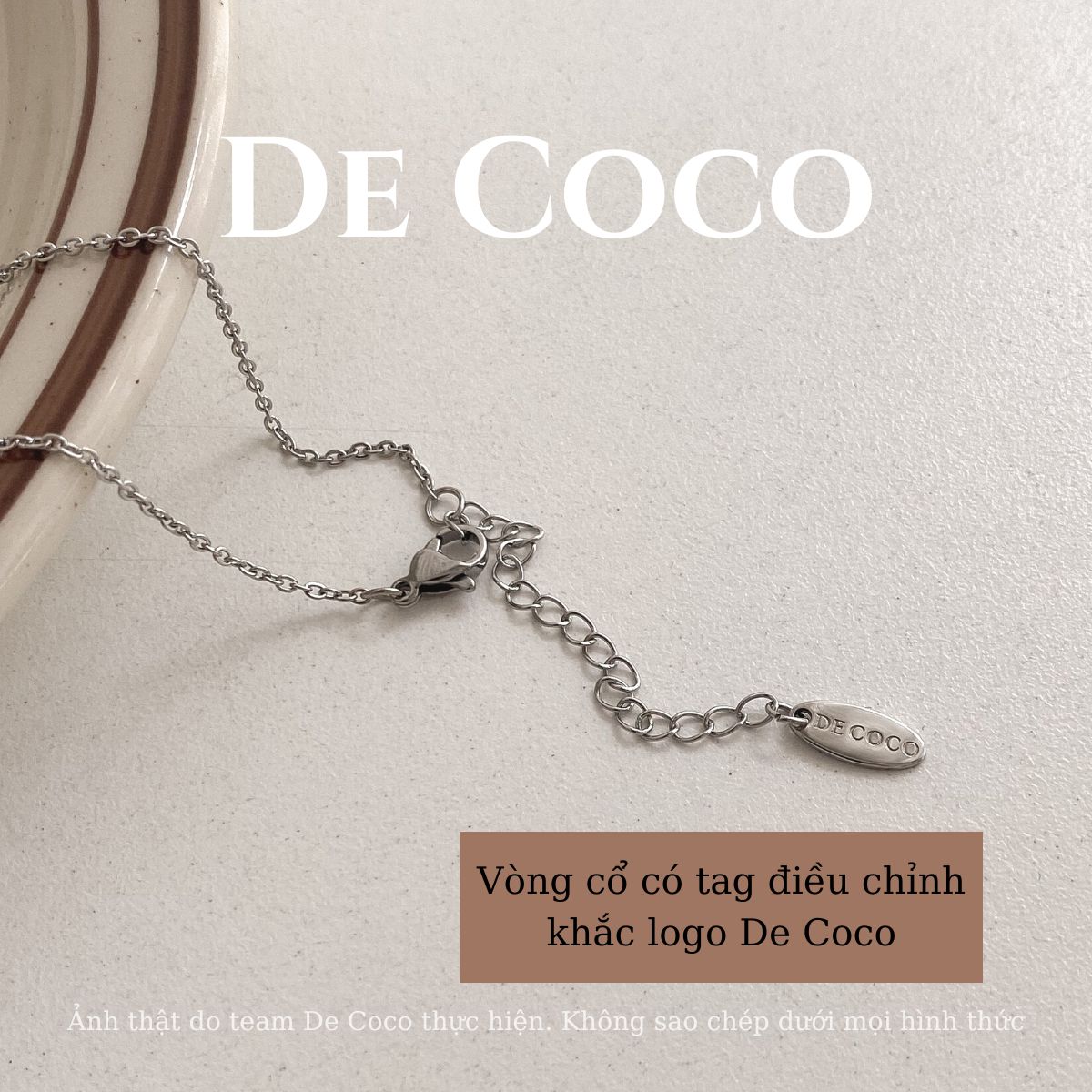 [KHÔNG ĐEN GỈ] Vòng cổ mặt tròn đính đá Elania De Coco