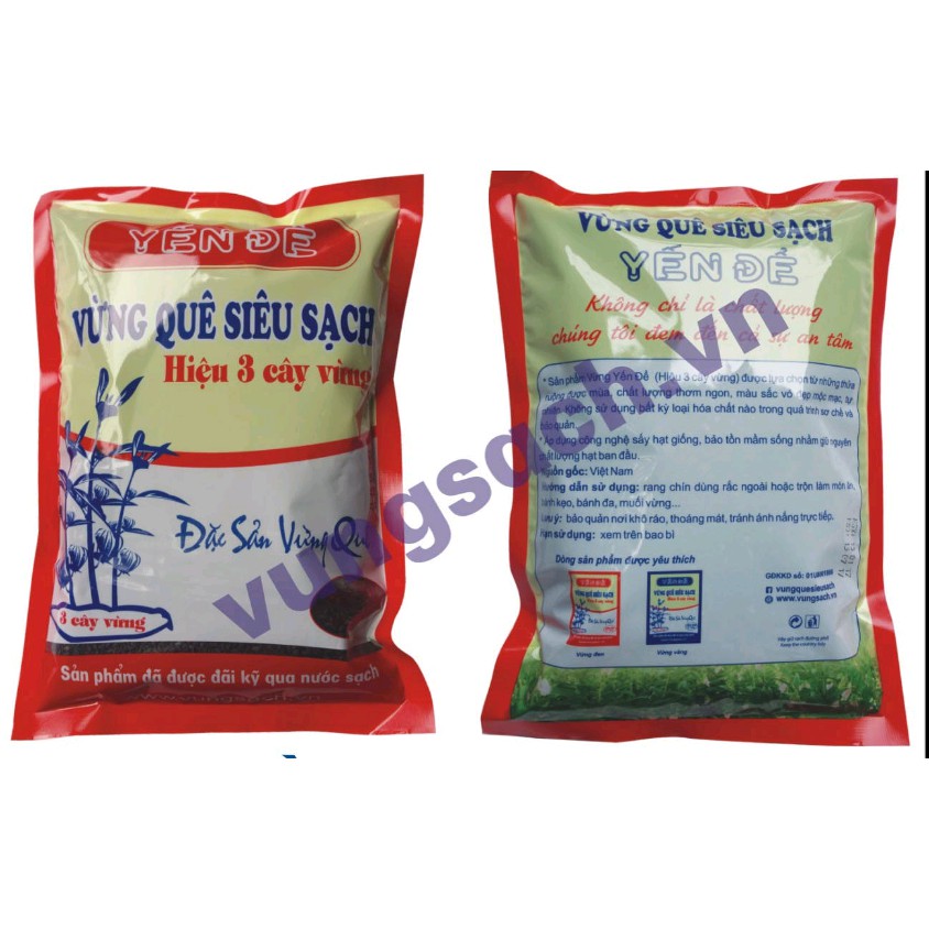 Vừng Quê Siêu Sạch Hiệu 3 Cây (Vừng Đen 500G)