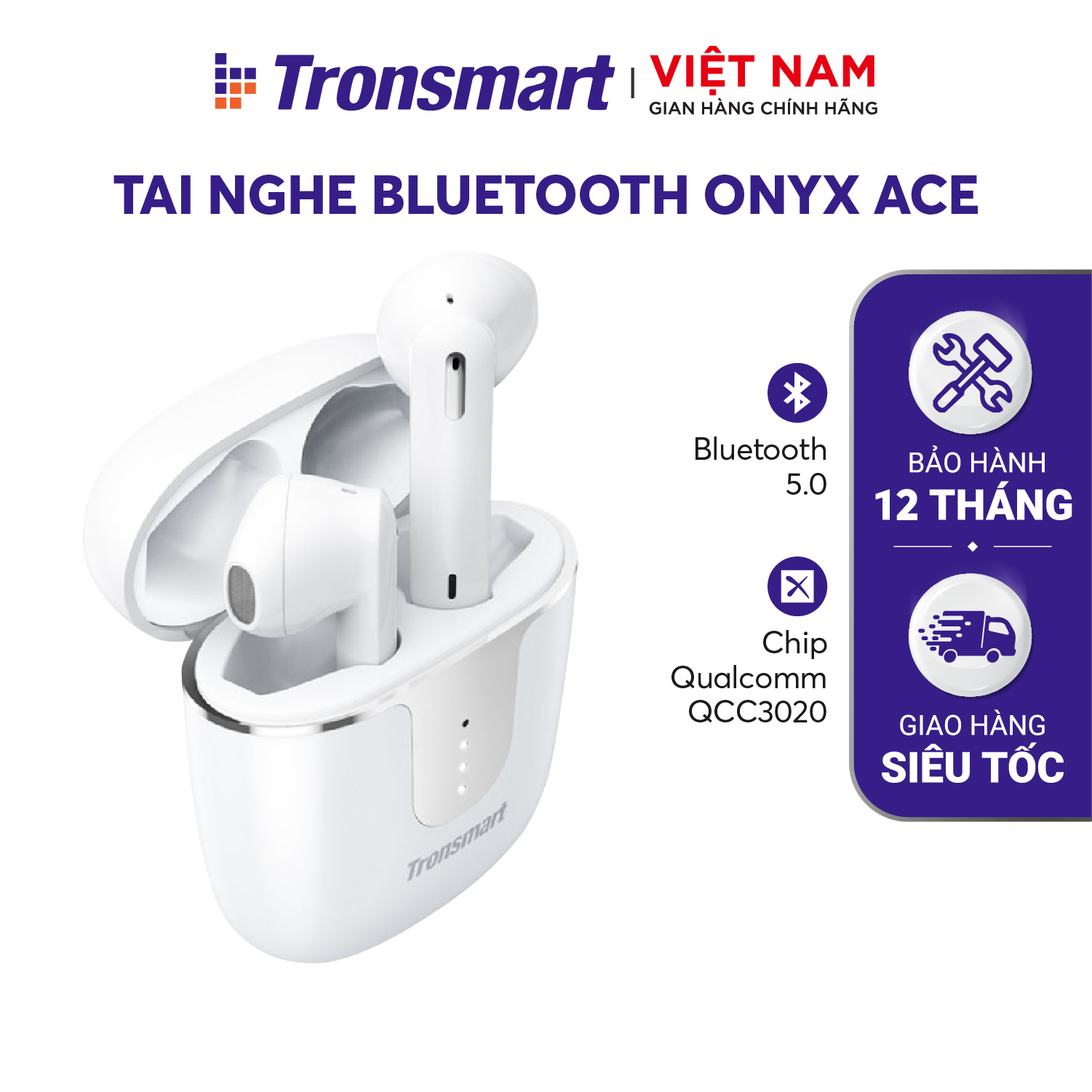 Tai nghe Bluetooth TWS không dây 5.0 chống nước IPX5...