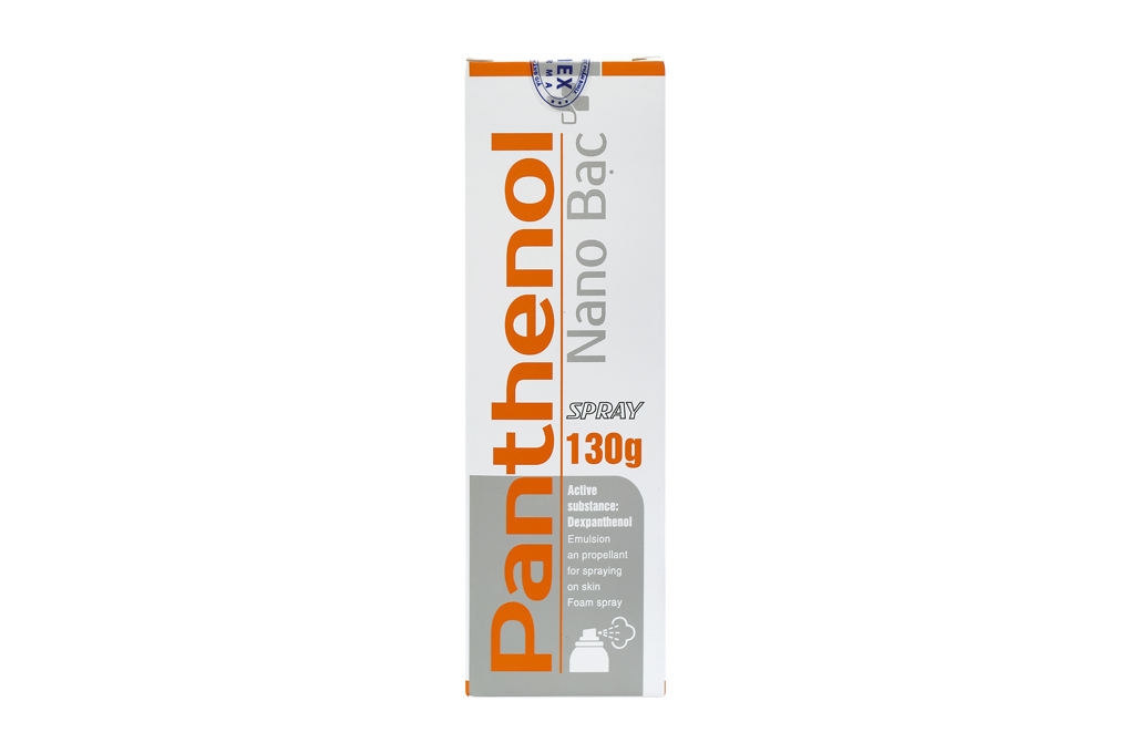 Xịt Panthenol Nano Bạc hỗ trợ trị bỏng, làm dịu vết thương chai 130g