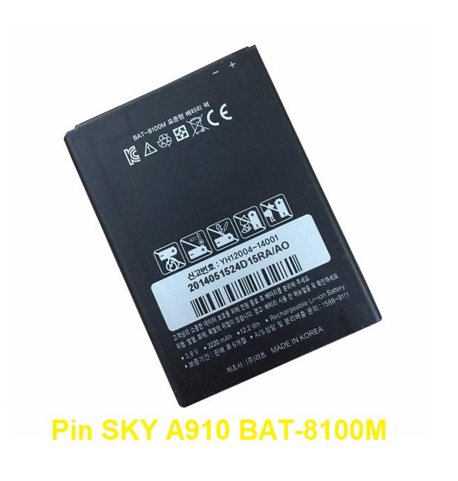 [HCM]Pin Sky A910 Vega IRon 2 (BAT-8100M) Dung Lượng 3220mAh
