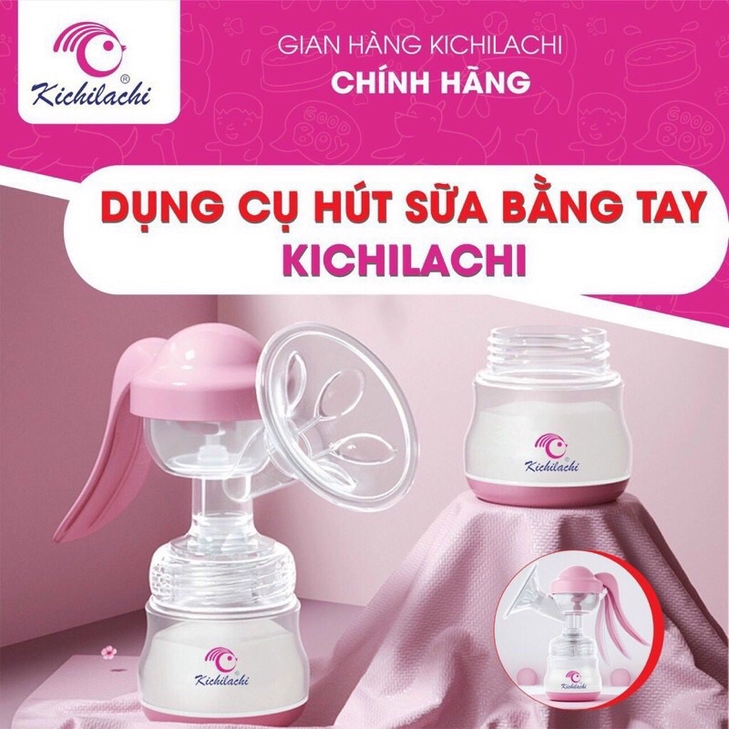 (FREESHIP ĐẾN 50k) (Màu Hồng) Máy Hút Sữa Bằng Tay Kichilachi Kichi không BPA an toàn cho Bé NAM2