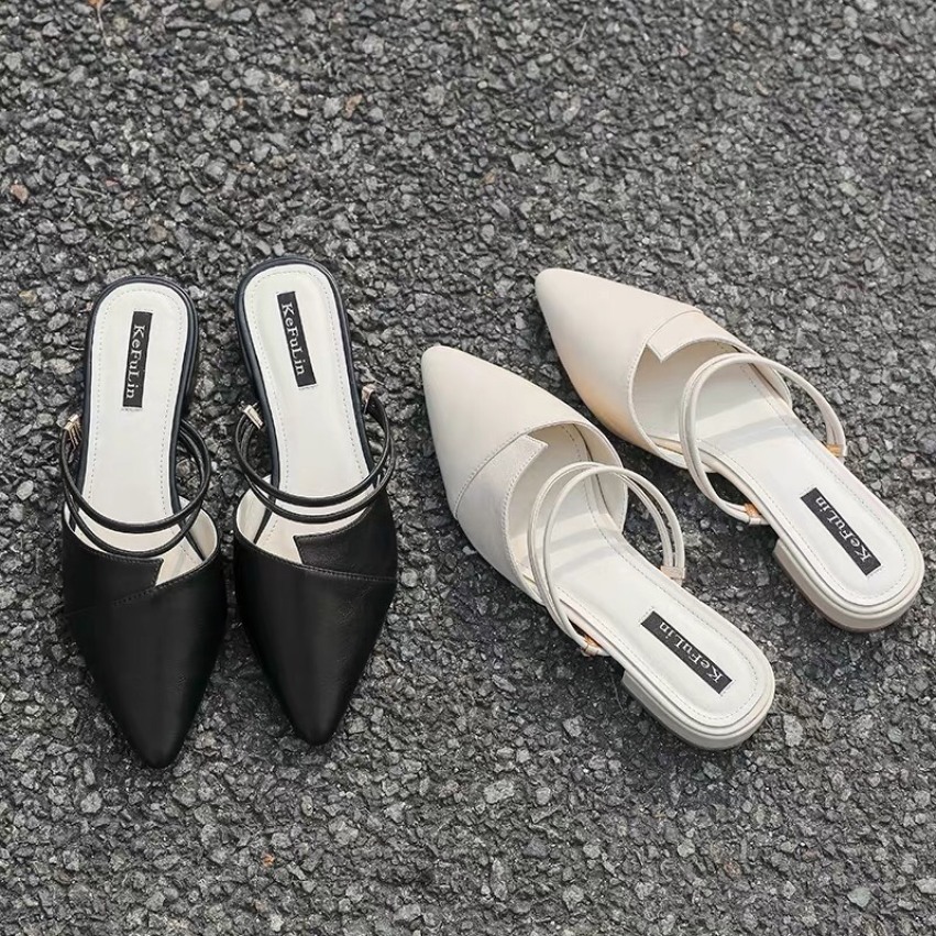 sandal nữ mũi nhọn đi được 3 kiểu cực đẹp đế 3f giá rẻ