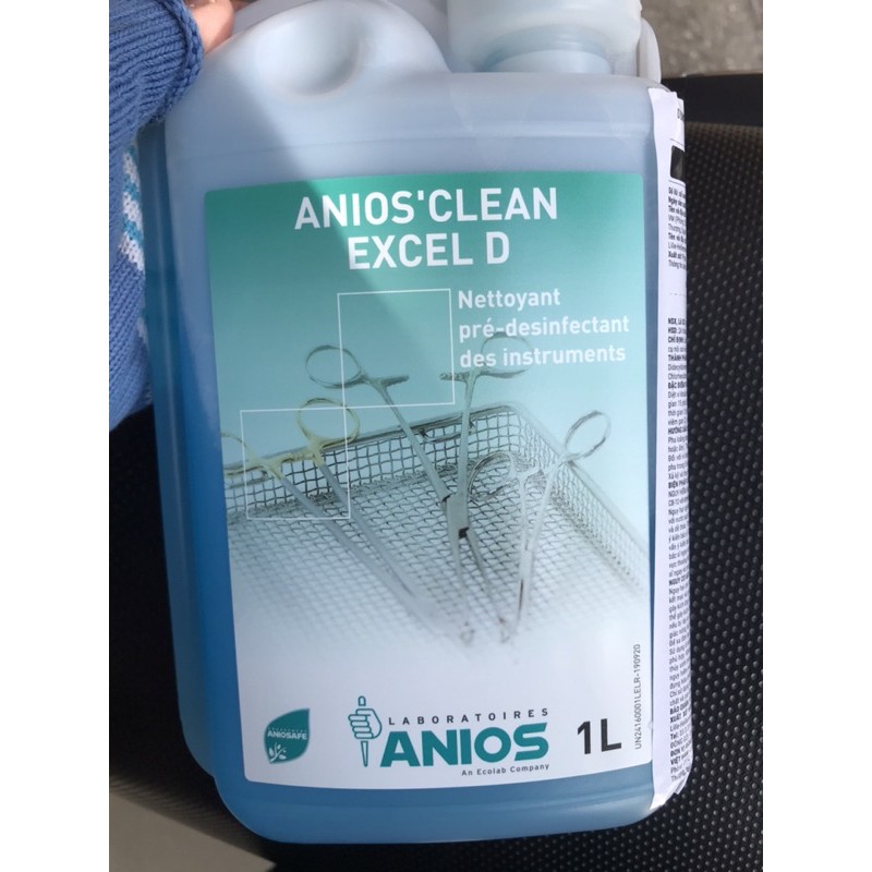 Dung dịch ngâm rửa dụng cụ Anios Clean Excel D thay thế Hexanios