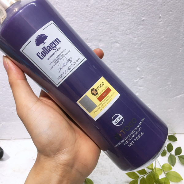 Bộ Dầu Gội + Xả Toco Collagen Kích Thích Mọc Tóc (2 Chai 785Ml) (Dầu Xả)