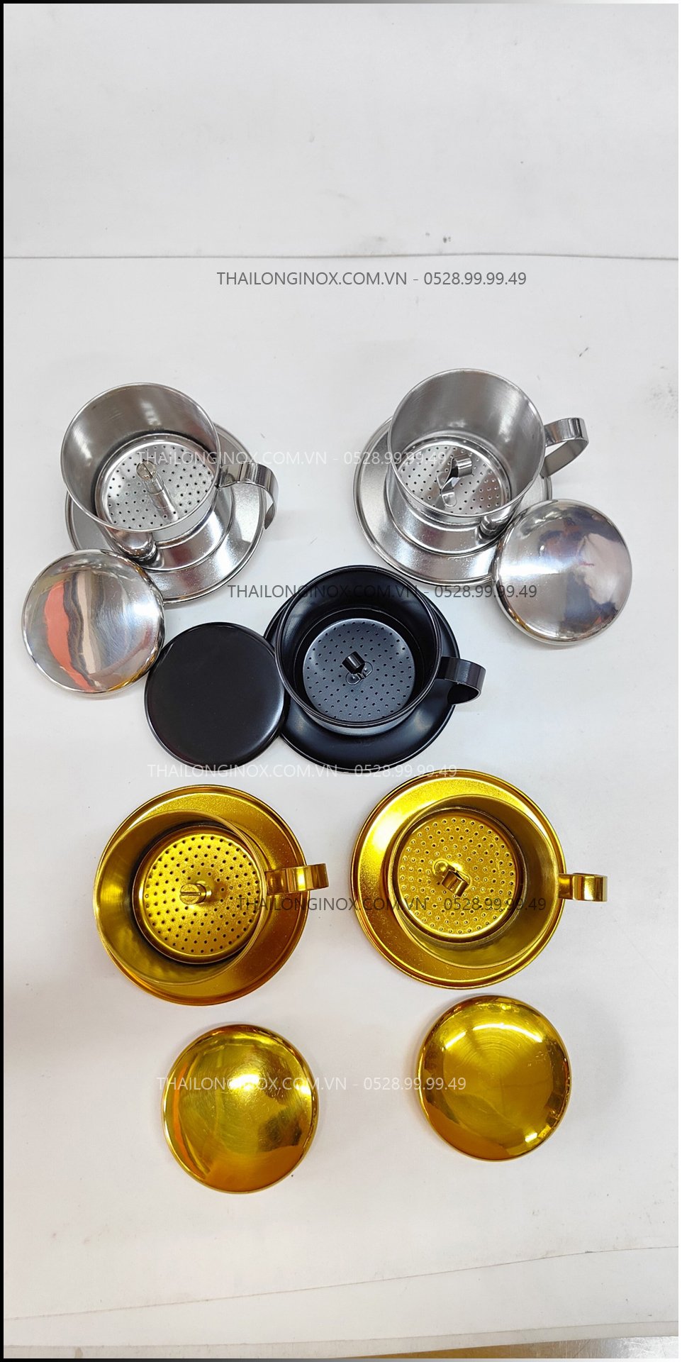 PHIN CAFFE INOX 304 MẠ VÀNG