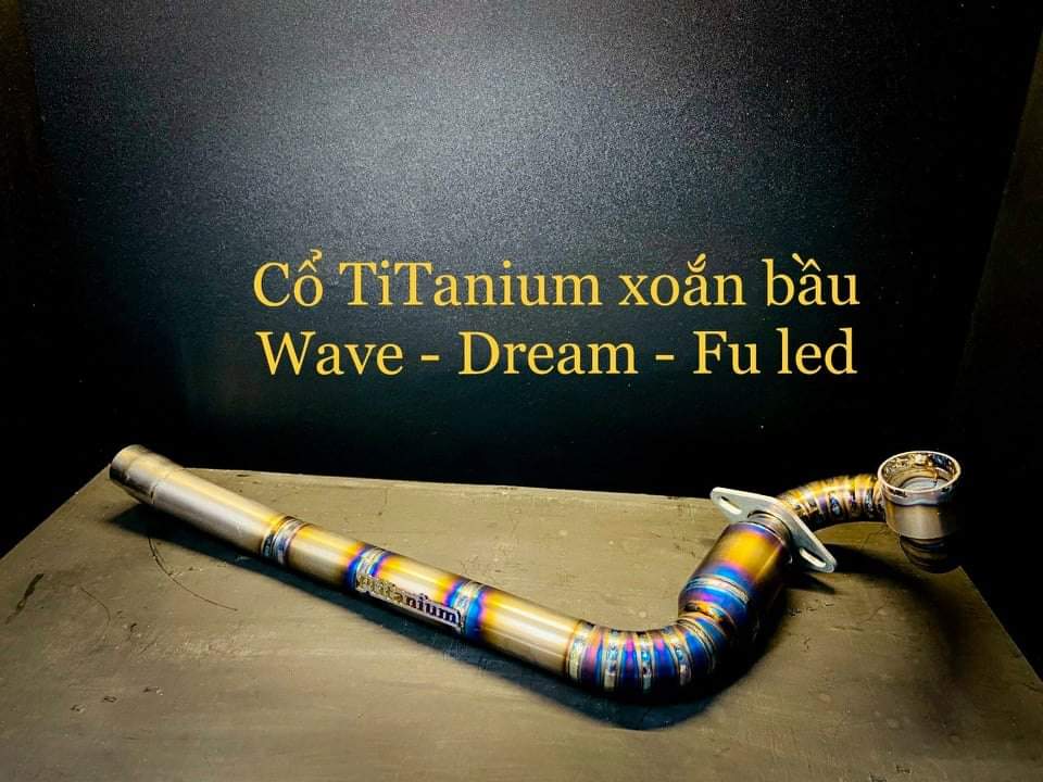 Cổ pô gắn xe Future Led, Wave nhỏ, Dream titan bầu hơi
