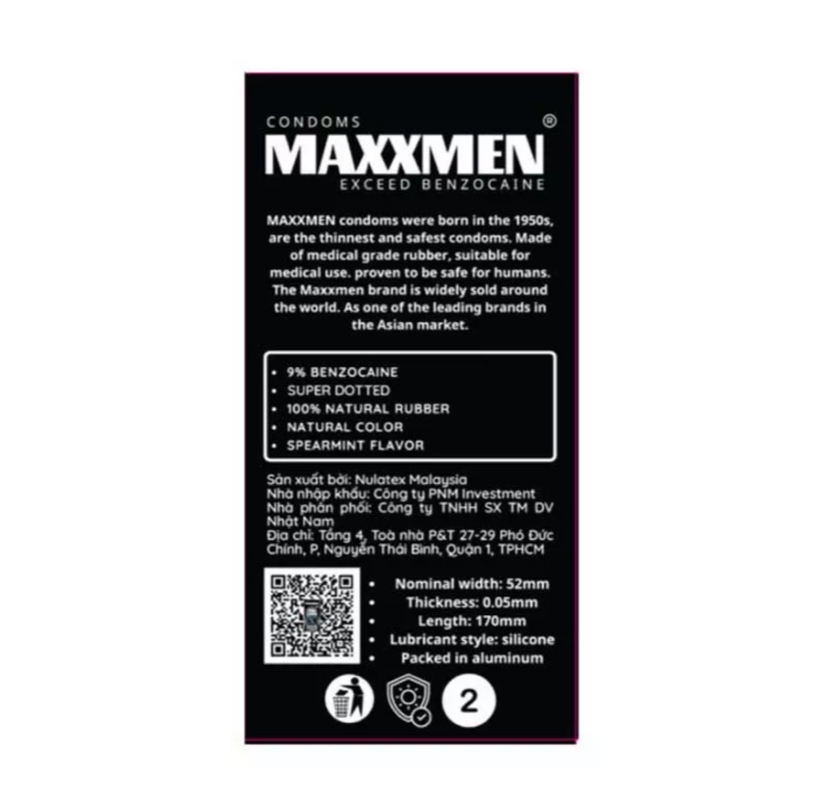 Bao cao su MAXXMEN 5in1 PROLONG Kéo dài thời gian Gân gai Siêu mỏng