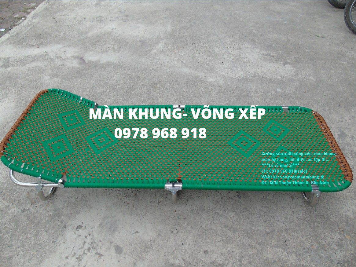 Giường gấp khung Inox sáng bóng