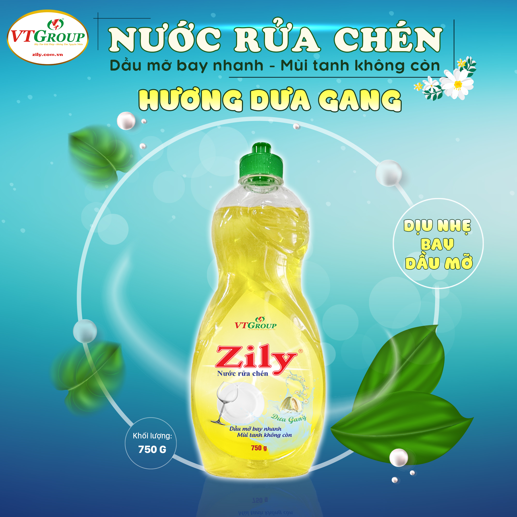 Nước rửa chén Zily chai 750Gr - Quà tặng