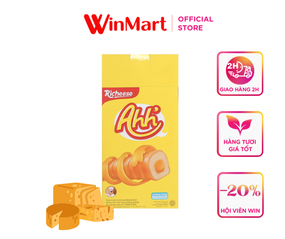 - Bánh phô mai Richese vị phô mai hộp 160g