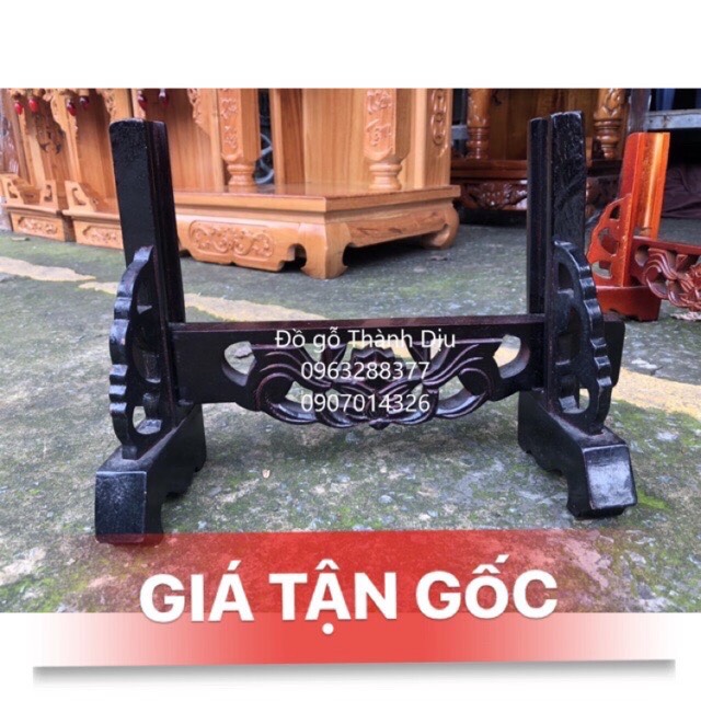 Chân Khung Ảnh Thờ Gỗ Tràm Vàng-Đỏ-Đen