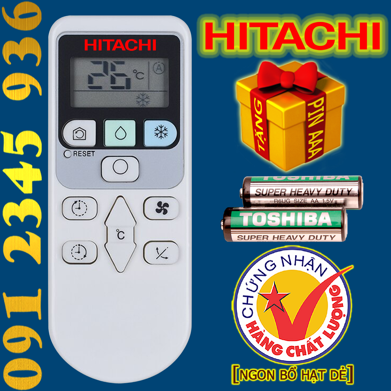 Điều khiển Hitachi, [HÀNG ĐẸP] cho điều hòa. (Mẫu số 3)